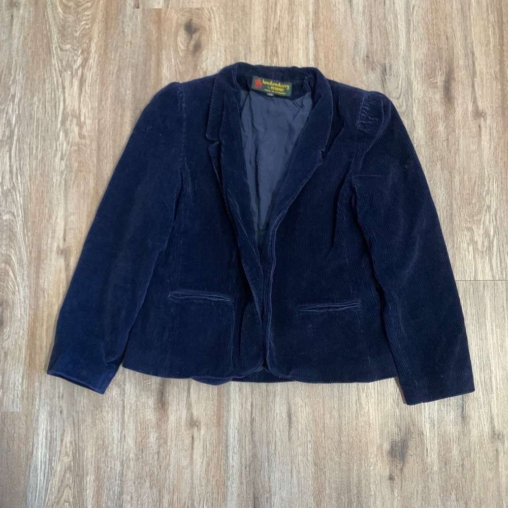 Londonderry by Peabody corduroy jacket in‎ navy blue - size XS womens
